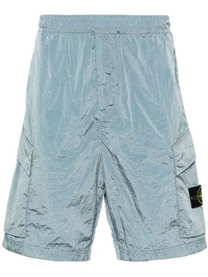 Stone Island elasticated-waistband cargo shorts - Blue