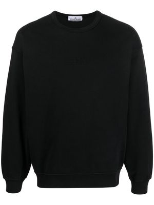 Stone Island embroidered-logo crewneck sweatshirt - Black