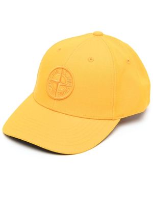 Stone Island embroidered logo-patch cap - Yellow