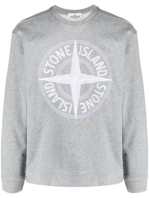 Stone Island embroidered-logo sweatshirt - Grey