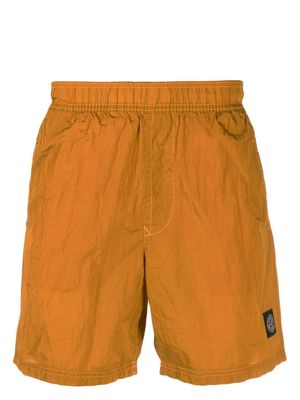 Stone Island embroidered-logo swim shorts - Orange