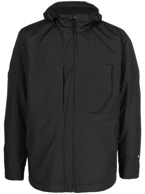 Stone Island front-zip hooded jacket - Black
