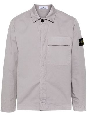 Stone Island gabardine-weave shirt jacket - Grey