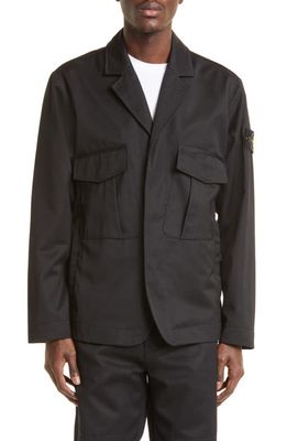 Stone Island Gabardine Workwear Jacket in Black