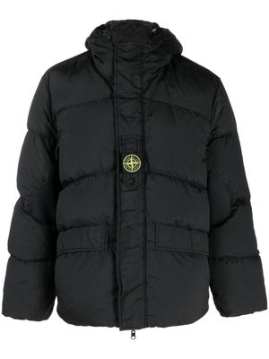 Stone Island hooded reversible puffer jacket - Black