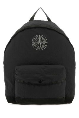 Stone Island Junior Anthracite Nylon Backpack