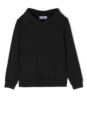Stone Island Junior basic long-sleeved hoodie - Black
