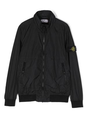 Stone Island Junior Compass-badge bomber jacket - Black