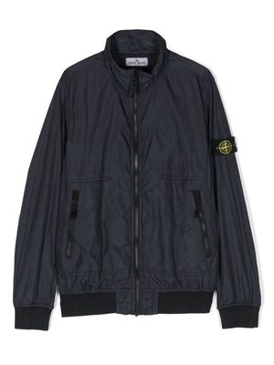 Stone Island Junior Compass-badge bomber jacket - Blue