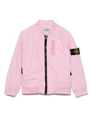 Stone Island Junior Compass-badge bomber jacket - Pink