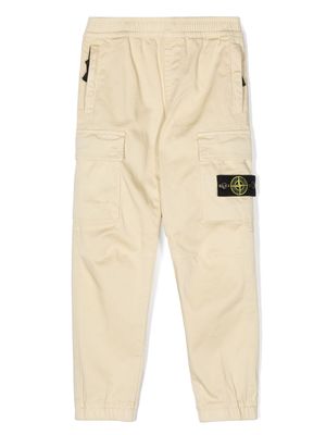 Stone Island Junior Compass-badge cargo pants - Neutrals