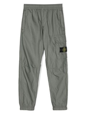 Stone Island Junior Compass-badge cargo trousers - Grey