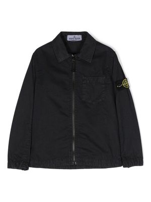 Stone Island Junior Compass-badge denim jacket - Blue