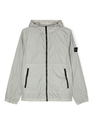 Stone Island Junior Compass badge hooded jacket - Grey