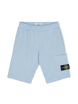 Stone Island Junior Compass-badge shorts - Blue