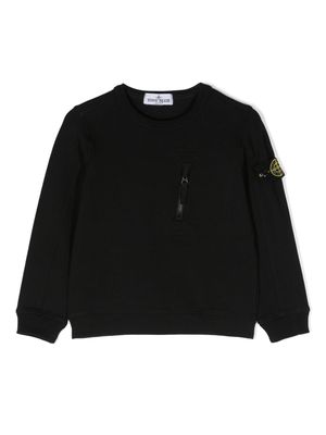 Stone Island Junior Compass-badge sweatshirt - Black