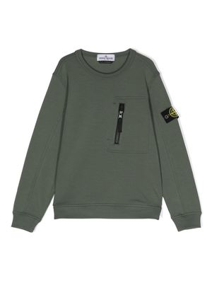 Stone Island Junior Compass-badge sweatshirt - Green