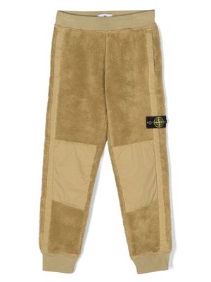 Stone Island Junior Compass-badge tapered trousers - Green