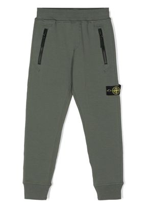 Stone Island Junior Compass-badge track pants - Green