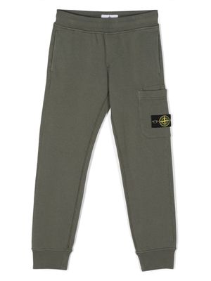 Stone Island Junior Compass-badge track trousers - Green