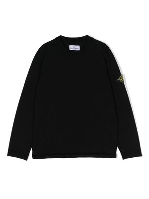 Stone Island Junior Compass cotton jumper - Black