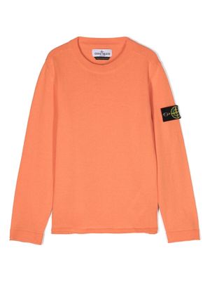 Stone Island Junior Compass cotton jumper - Orange