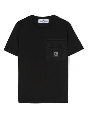 Stone Island Junior Compass cotton T-shirt - Black