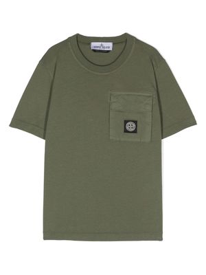 Stone Island Junior Compass cotton T-shirt - Green