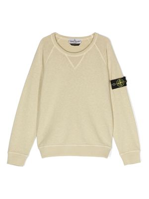 Stone Island Junior Compass-detachable badge sweatshirt - Neutrals