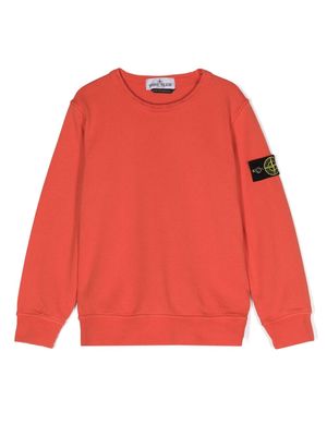 Stone Island Junior Compass-detachable badge sweatshirt - Orange