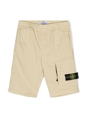 Stone Island Junior Compass-motif bermuda shorts - Neutrals