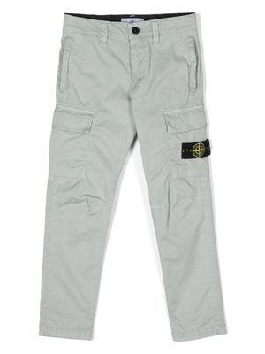 Stone Island Junior Compass-motif cargo pants - Grey