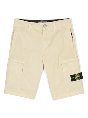 Stone Island Junior Compass-motif cargo shorts - Neutrals