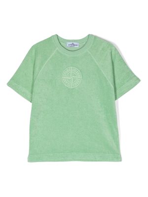 Stone Island Junior Compass-motif cotton T-shirt - Green