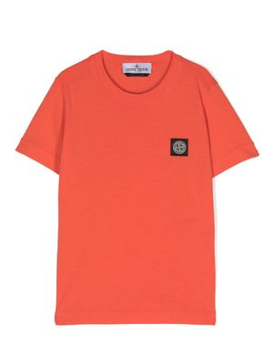 Stone Island Junior Compass-motif cotton T-shirt - Red