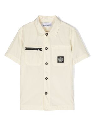 Stone Island Junior Compass-motif shirt - Neutrals