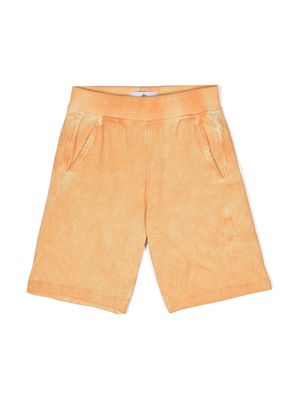 Stone Island Junior Compass-motif shorts - Orange