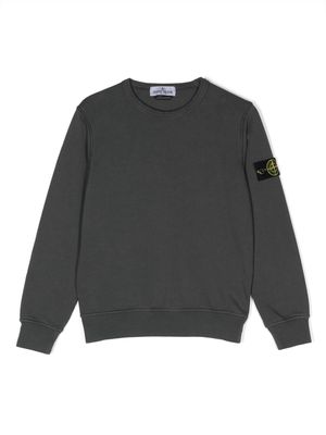 Stone Island Junior Compass-motif sweatshirt - Grey