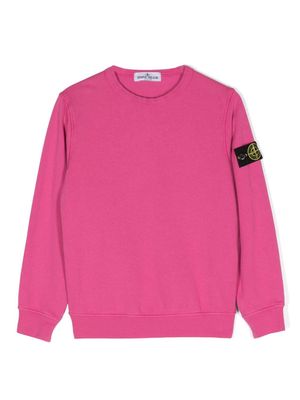 Stone Island Junior Compass-motif sweatshirt - Pink