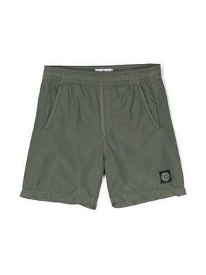 Stone Island Junior Compass-motif swim shorts - Green