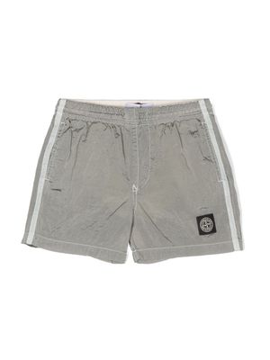 Stone Island Junior Compass-motif swim shorts - Grey