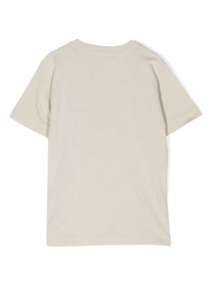 Stone Island Junior Compass-patch cotton T-shirt - Neutrals