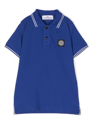 Stone Island Junior Compass-patch polo shirt - Blue