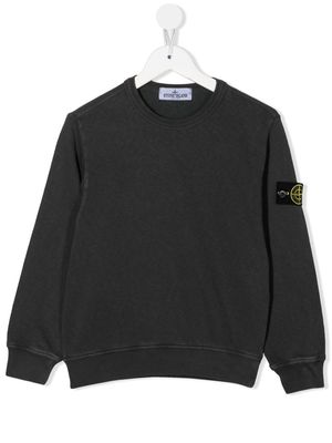 Stone Island Junior Compass-patch sweatshirt - Grey