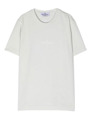 Stone Island Junior Compass-print cotton T-shirt - Neutrals