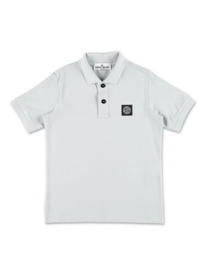 Stone Island Junior cotton-blend jersey polo shirt - Grey