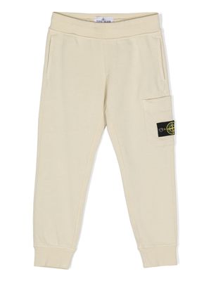 Stone Island Junior Dove Joggers With Logo Patch