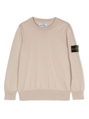 Stone Island Junior Dove Knitted Crew Neck Sweater