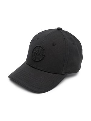 Stone Island Junior embroidered-logo baseball cap - Black
