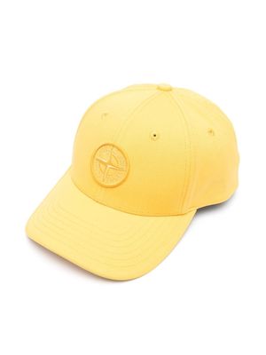 Stone Island Junior embroidered-logo baseball cap - Yellow